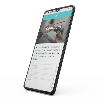 Imagen de un smartphone con la página de contacto de psicologiacorbacho.es