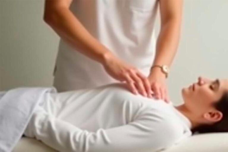 Imagen ilustrativa de una sesión de osteopatía en fiSos.